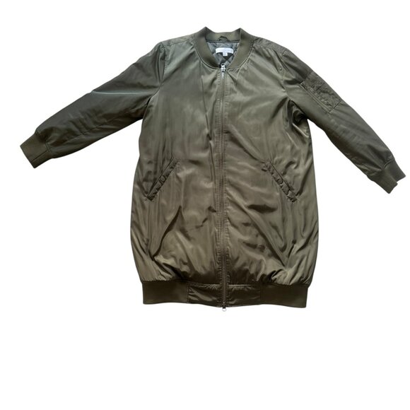 New York & Company Long Bomber Jacket Women's XL - Picture 2 of 12